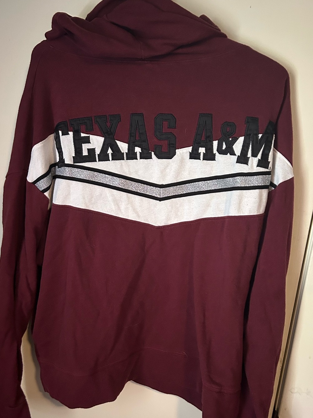 Victorias Secret Large Texas A&M Maroon Pullover Hoodie - Collegiate Graphic